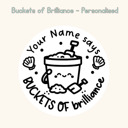 Buckets of Brilliance Personalised Stamp