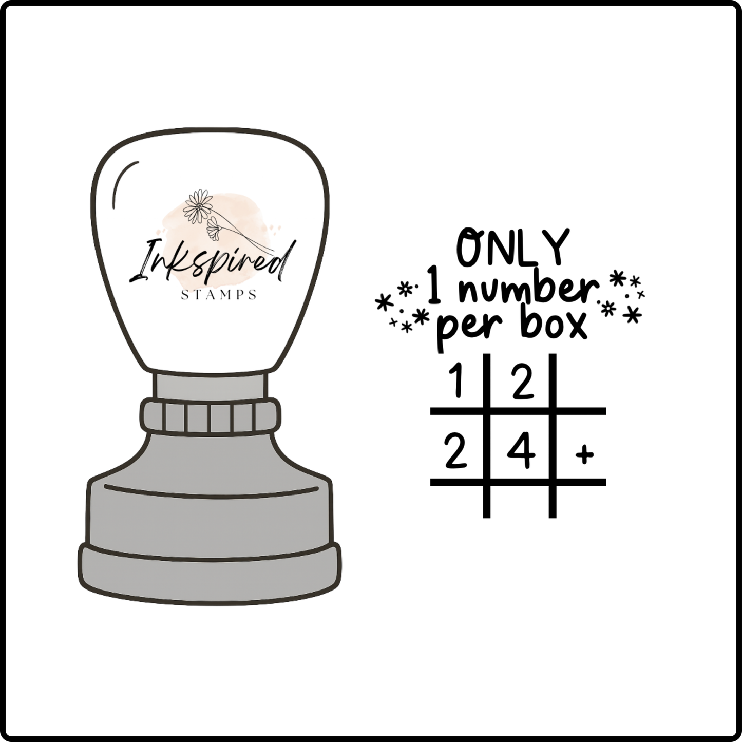 Only 1 Number Per Box Stamp