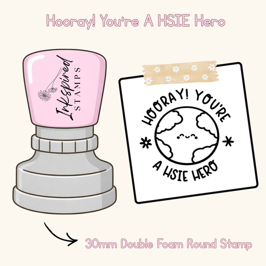 Hooray! You're A HSIE Hero Stamp