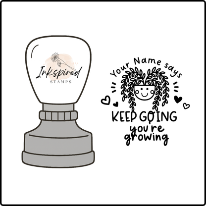 Keep Going Your Growing Personalised Stamp