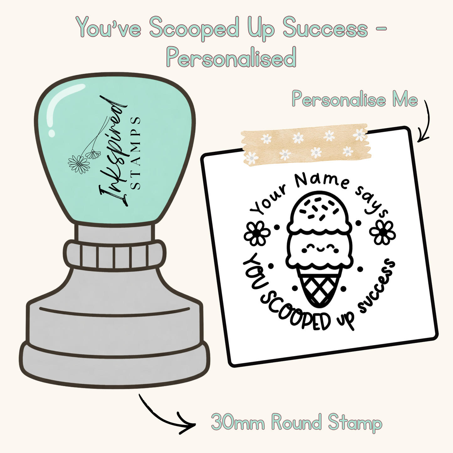 You've Scooped Up Success Personalised Stamp