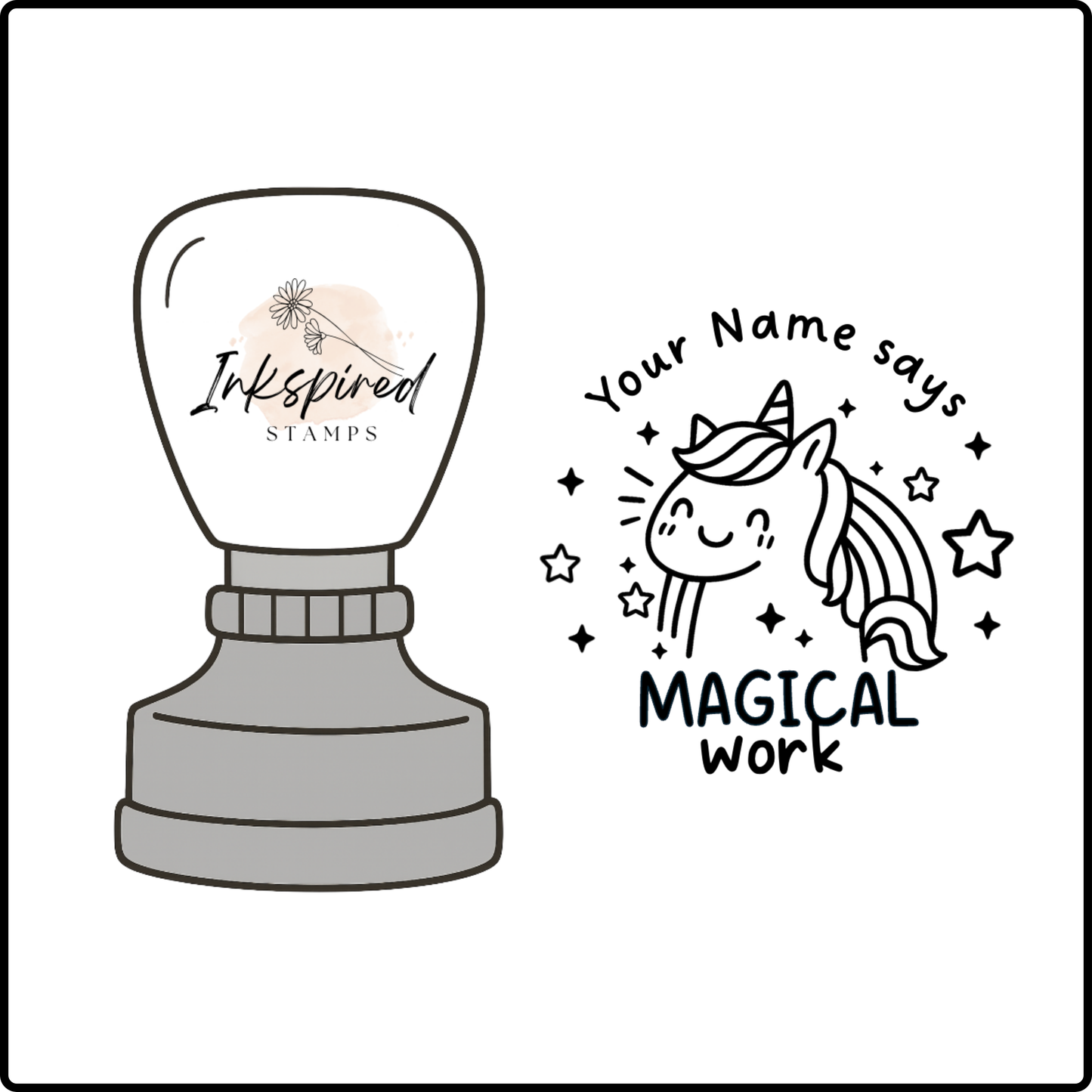 Magical Work Personalised Stamp