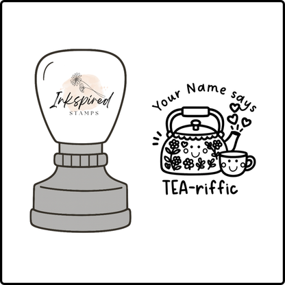 Tea-riffic Personalised Stamp
