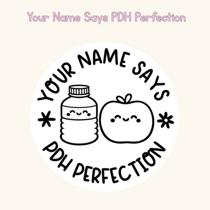 Your Name Says PDH Perfection Personalised Stamp