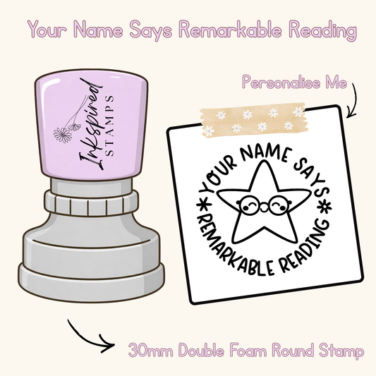Your Name Says Remarkable Reading Personalised Stamp