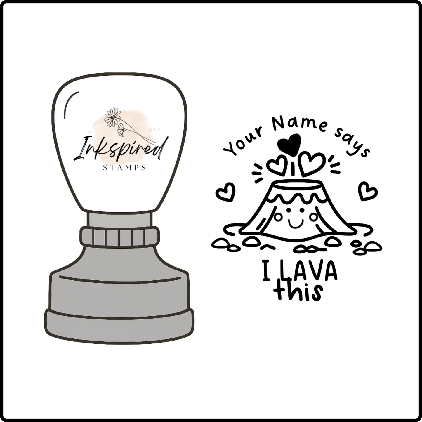 I Lava This Personalised Stamp