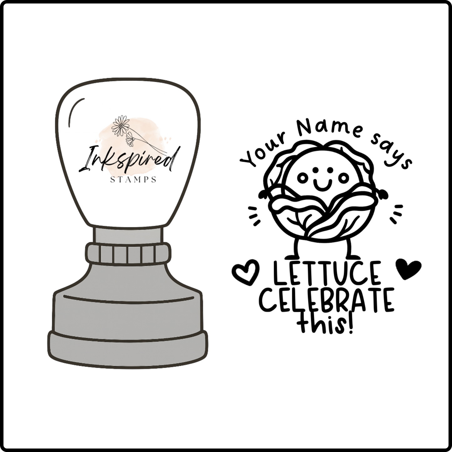 Lettuce Celebrate This Personalised Stamp