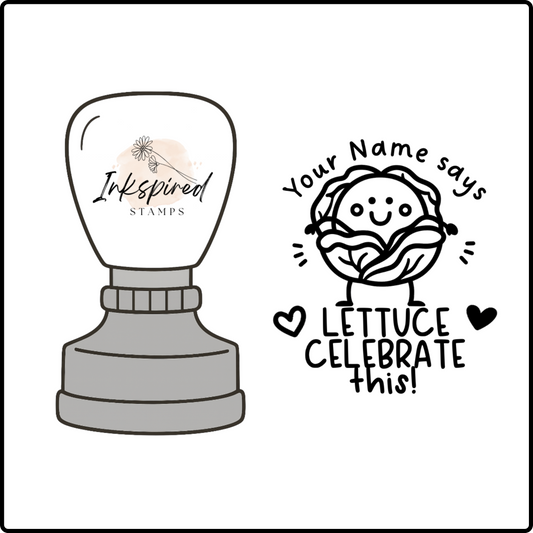 Lettuce Celebrate This Personalised Stamp