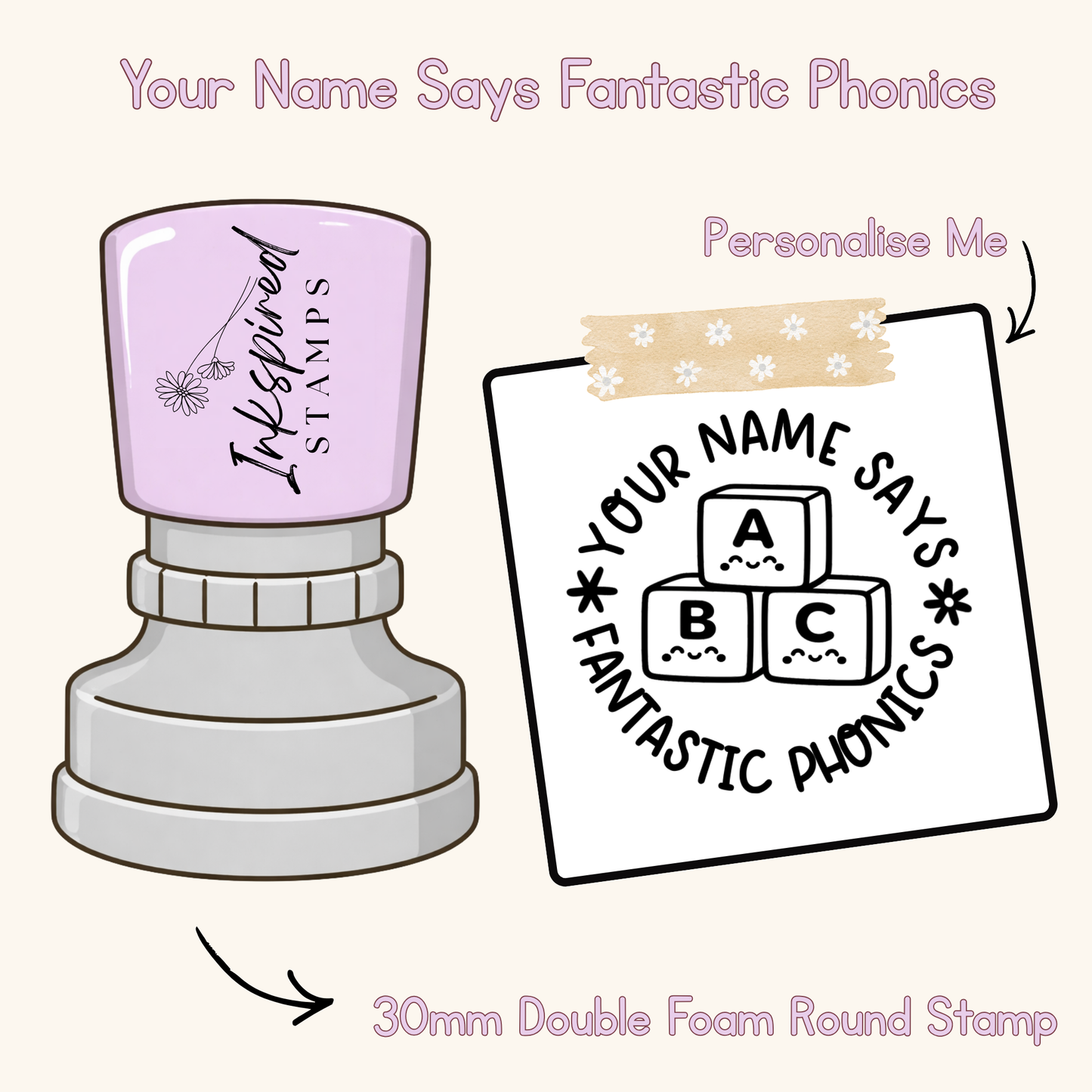 Your Name Says Fantastic Phonics Personalised Stamp