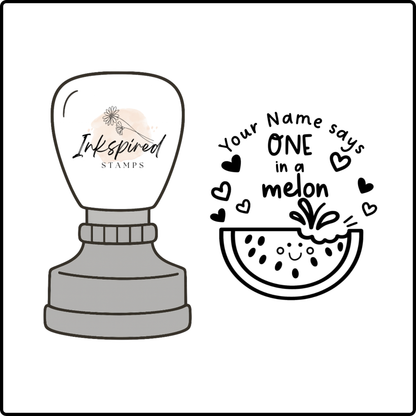 One In a Melon Personalised Stamp