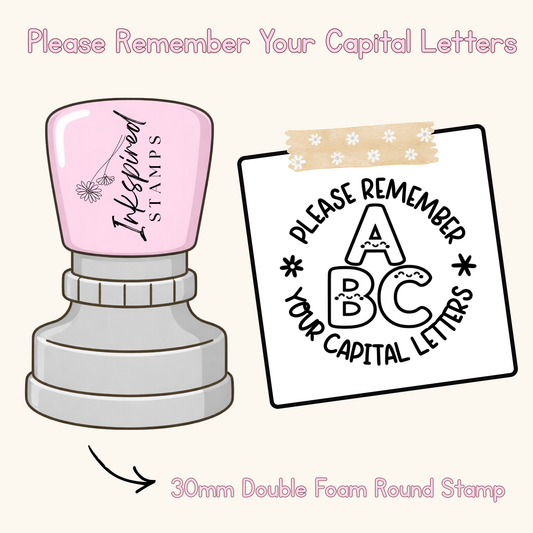 Please Remember Your Capital Letters Stamp