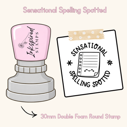Sensational Spelling Spotted Stamp