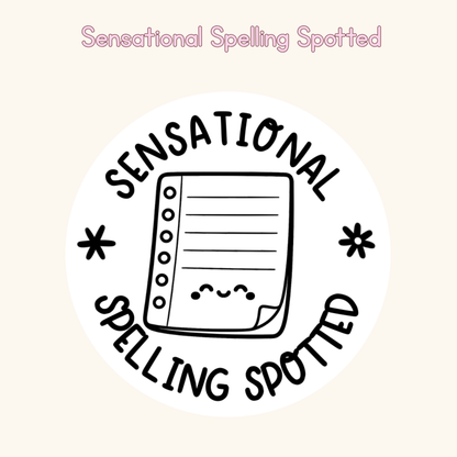 Sensational Spelling Spotted Stamp