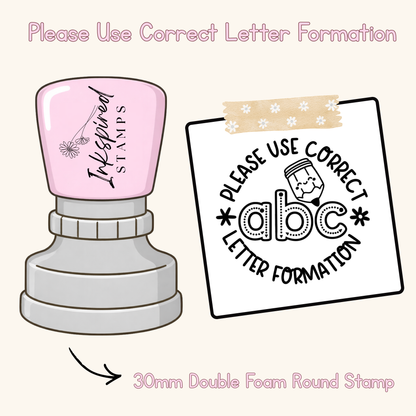 Please Use Correct Letter Formation Stamp