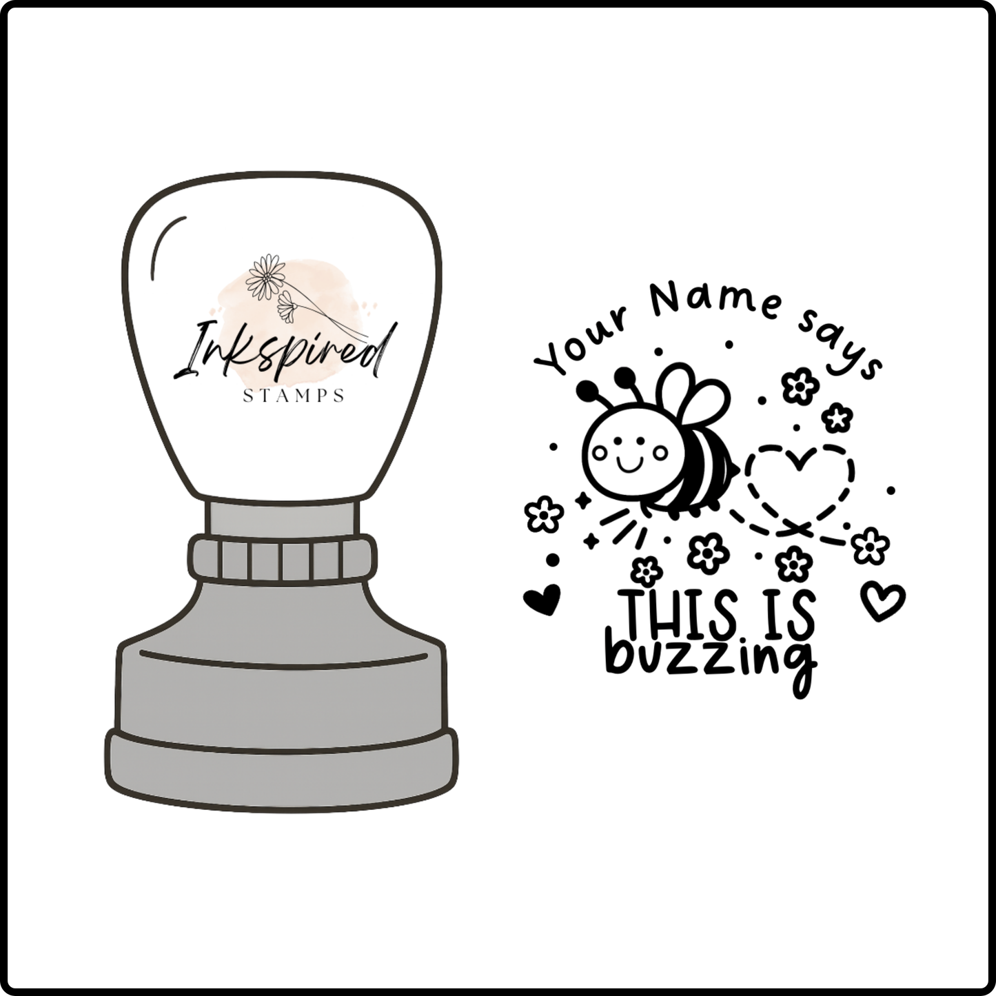 This is Buzzing Personalised Stamp