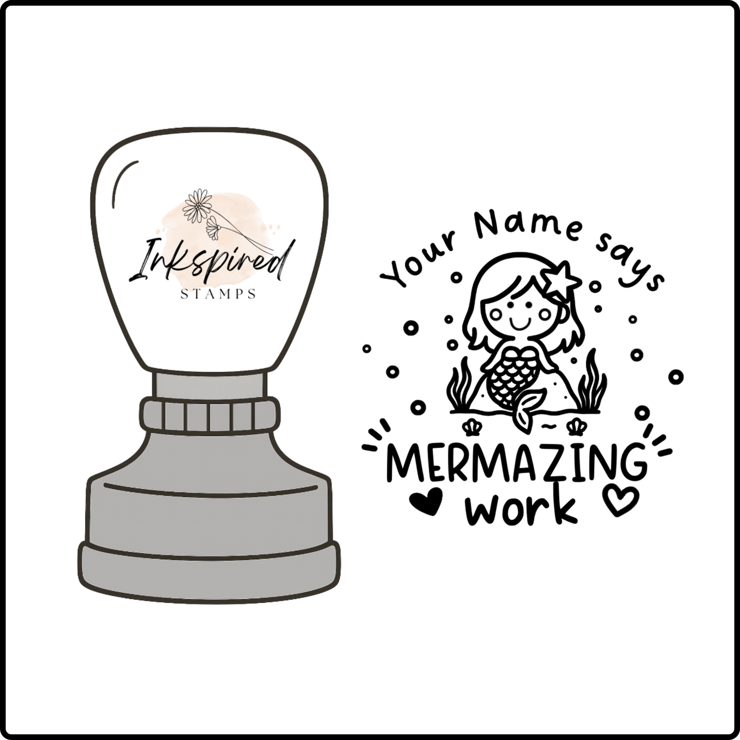 Mermazing Work Personalised Stamp