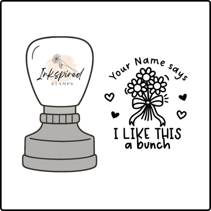 I Like This a Bunch Personalised Stamp