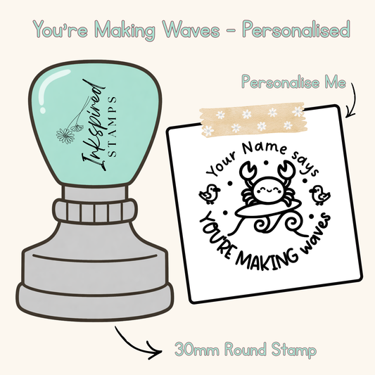 You're Making Waves Personalised Stamp