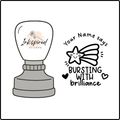 Bursting With Brilliance Personalised Stamp