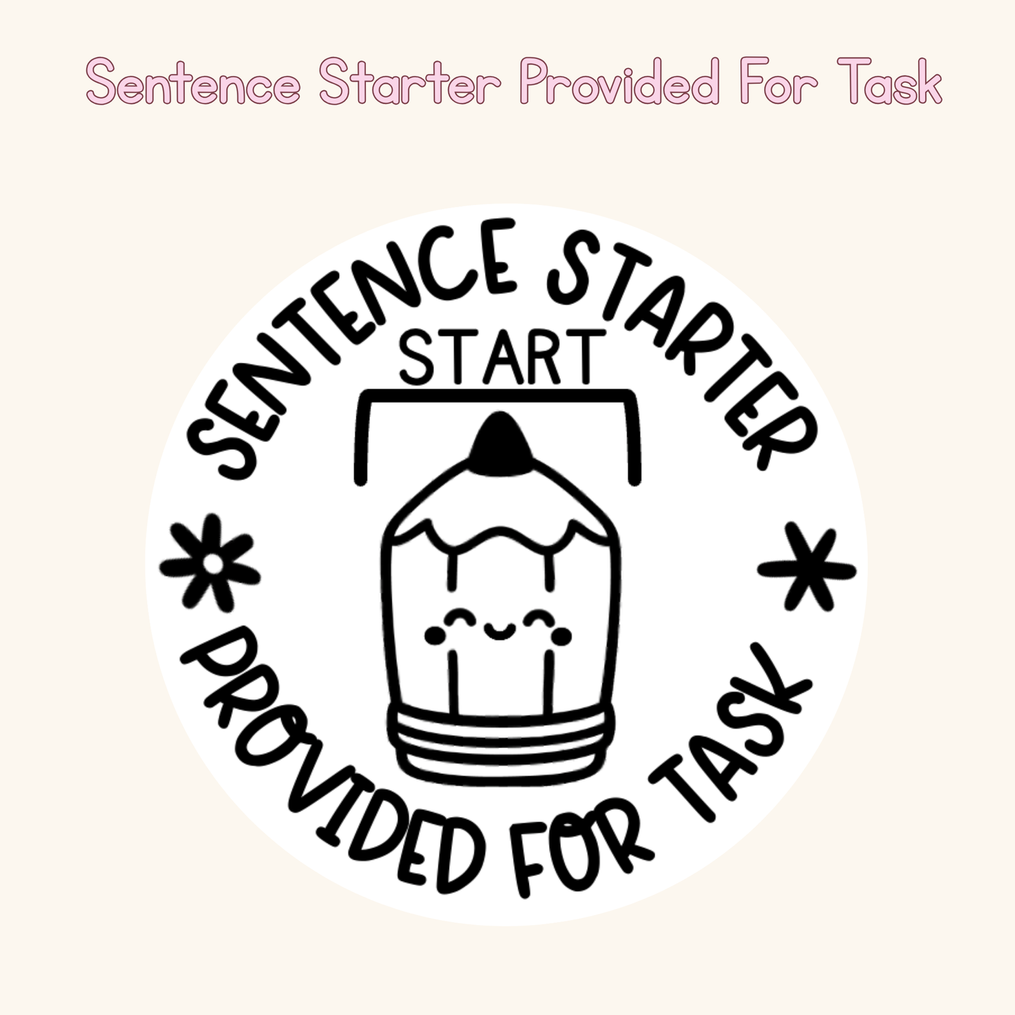 Sentence Starter Provided For Task Stamp