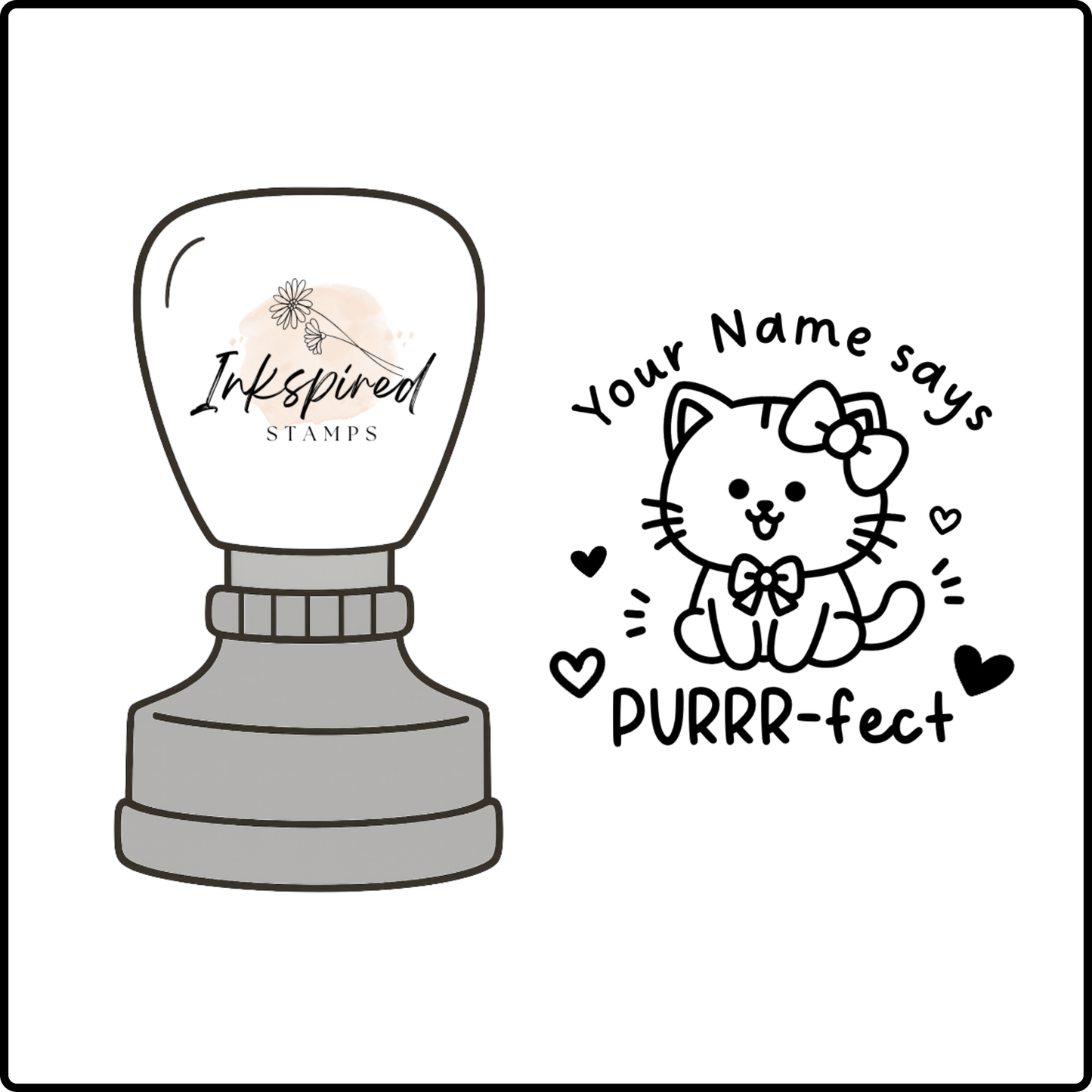 Purrr-fect Personalised Stamp