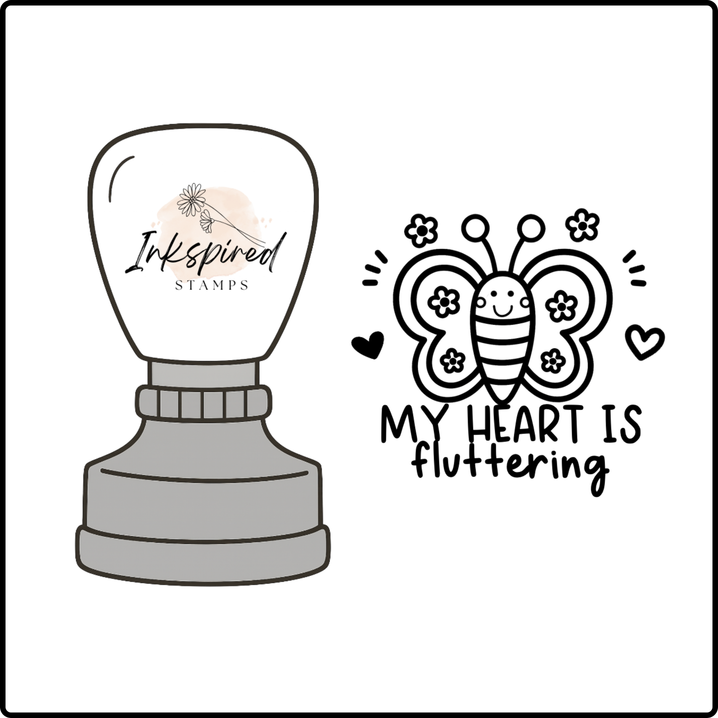 My Heart is Fluttering Stamp