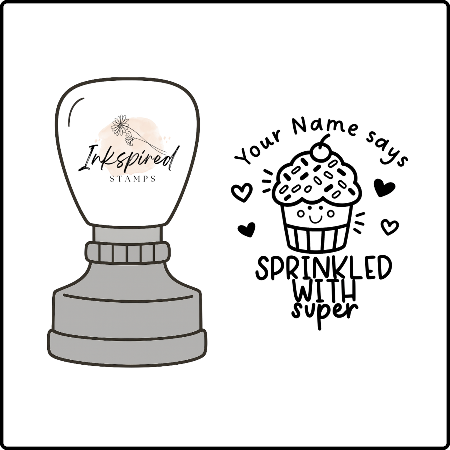 Sprinkled with Super Personalised Stamp