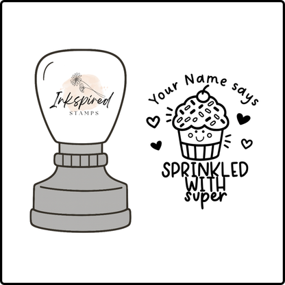 Sprinkled with Super Personalised Stamp