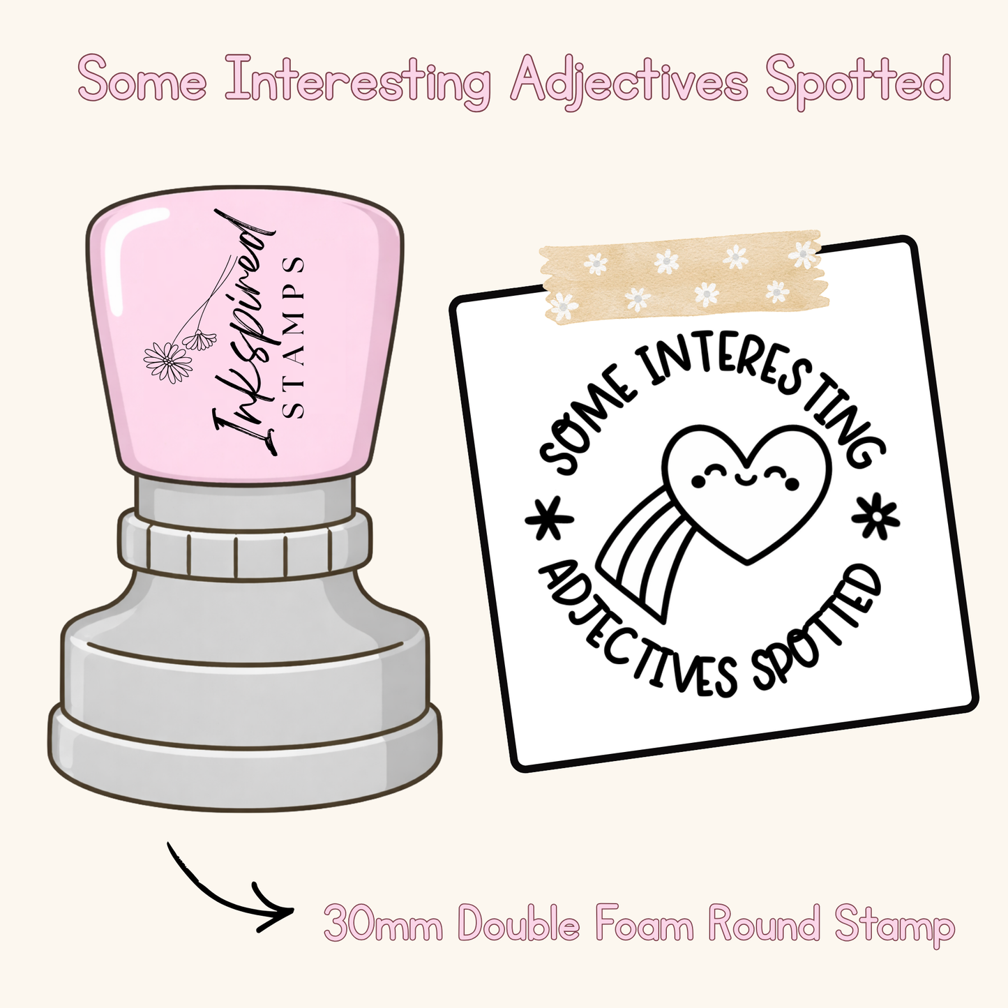 Some Interesting Adjectives Spotted Stamp