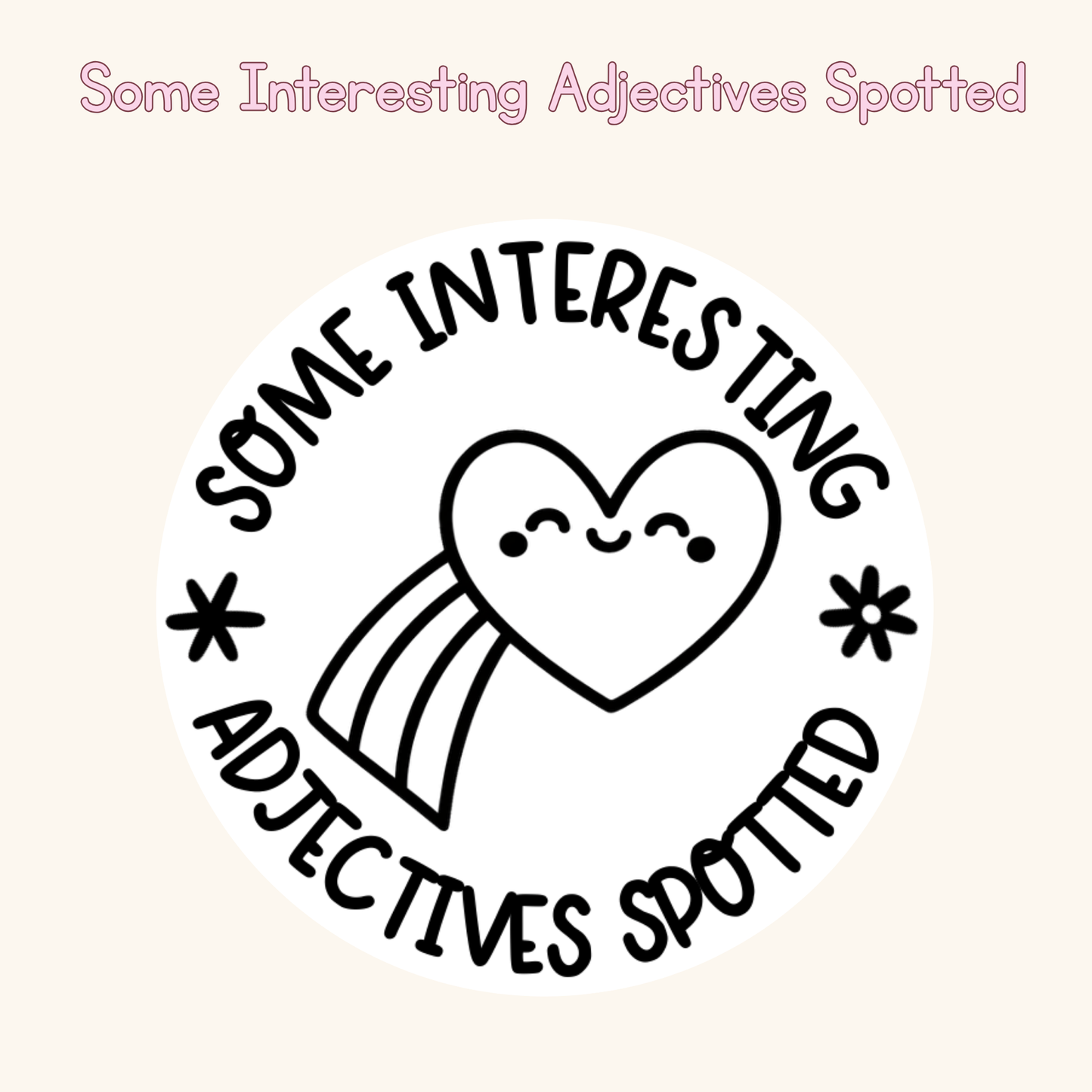 Some Interesting Adjectives Spotted Stamp