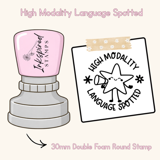 High Modality Language Spotted Stamp