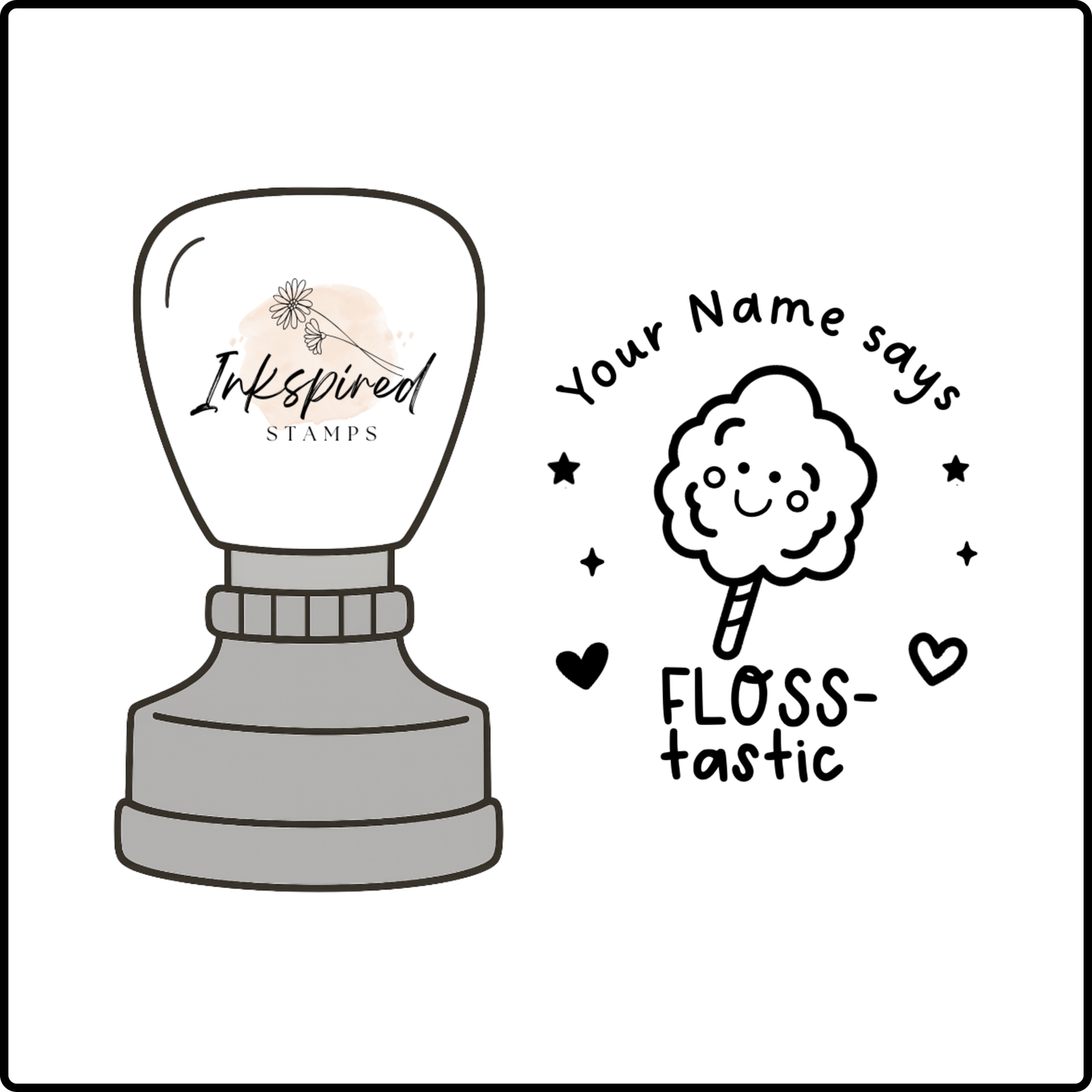 Floss-tastic Personalised Stamp