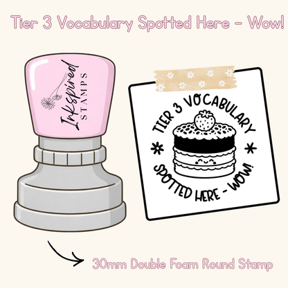 Tier 3 Vocabulary Spotted Here - Wow! Stamp