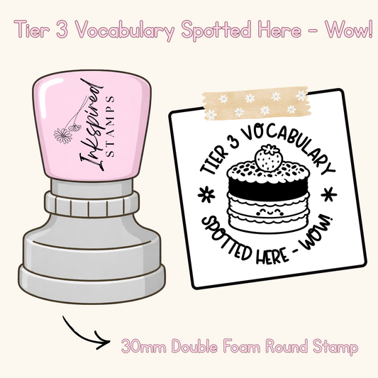 Tier 3 Vocabulary Spotted Here - Wow! Stamp