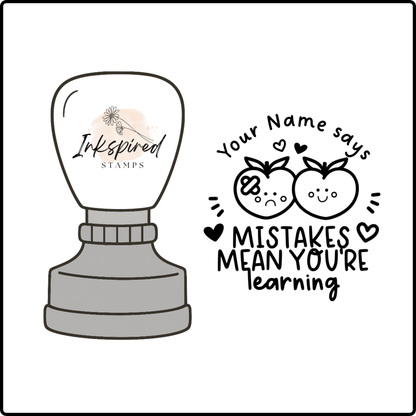 Mistakes Mean You're Learning Personalised Stamp