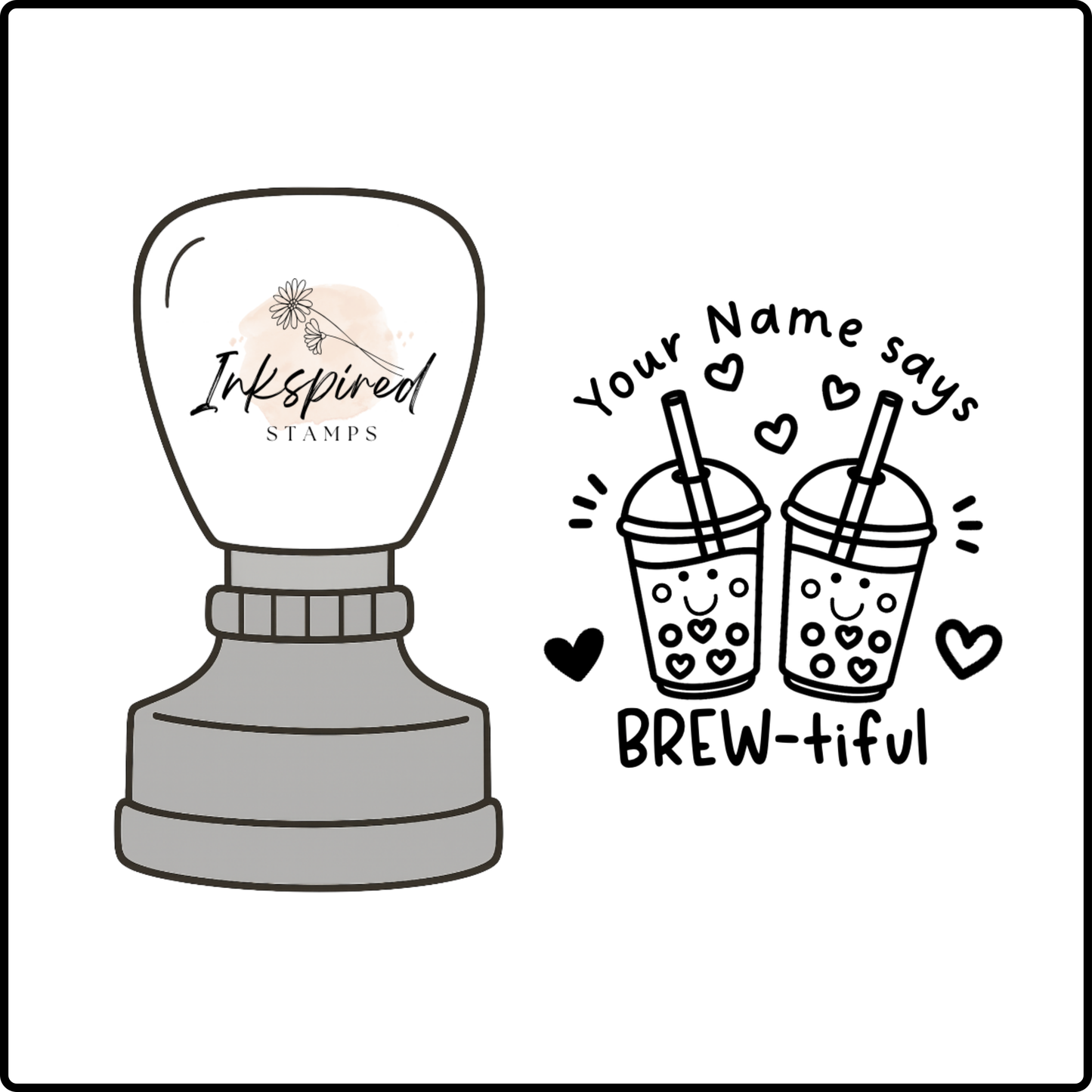 Brew-tiful Personalised Stamp