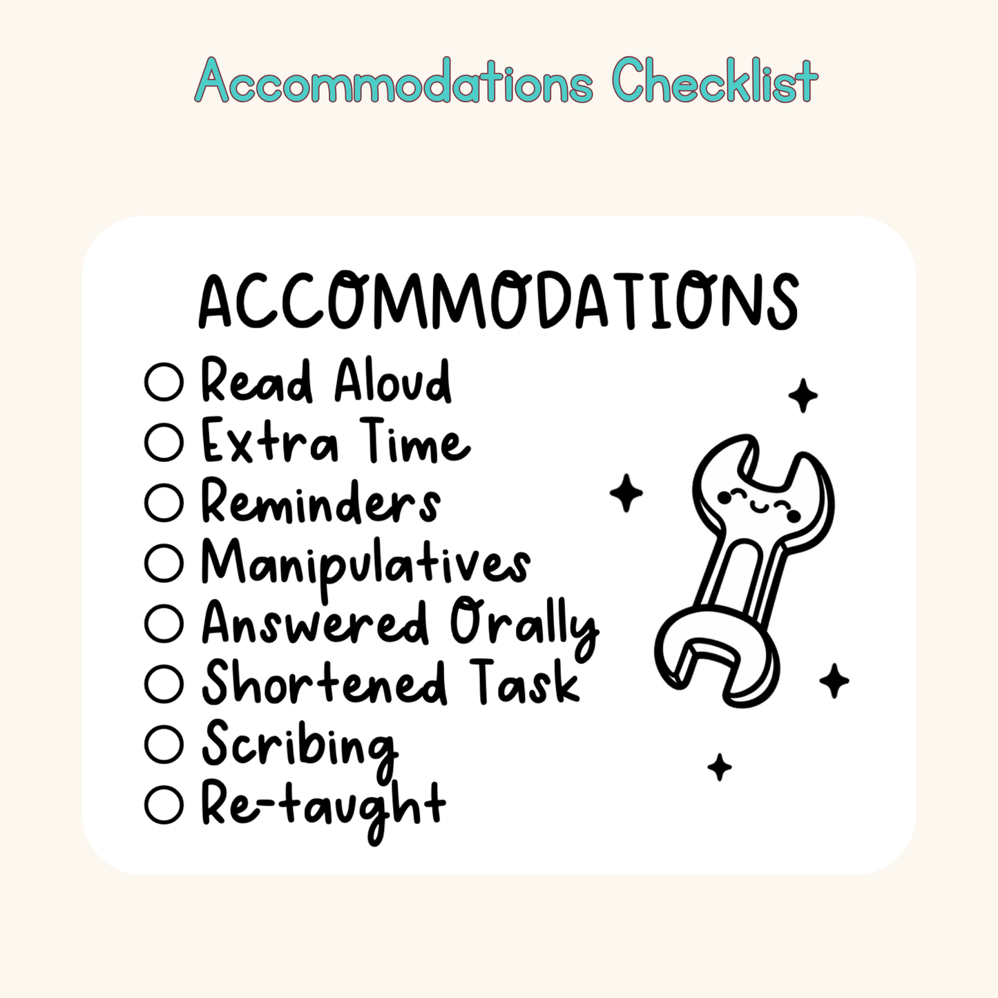 Accommodations Checklist