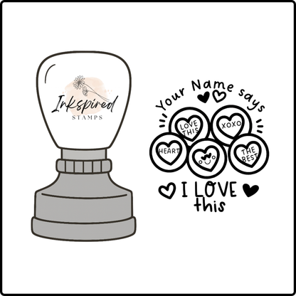 I Love This Personalised Stamp