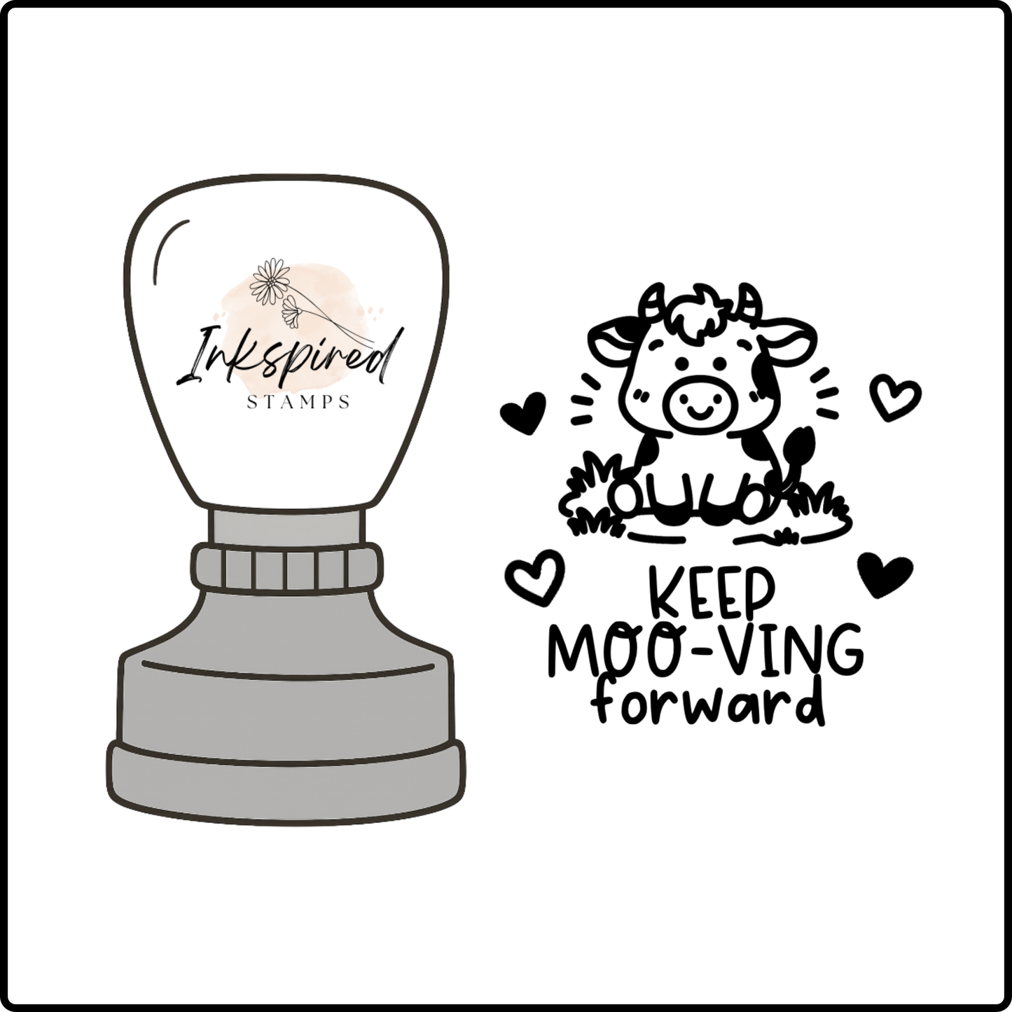 Keep Moo-ving Forward Stamp