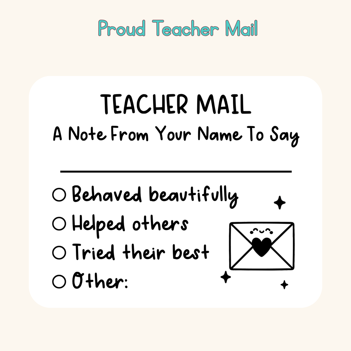 Proud Teacher Mail