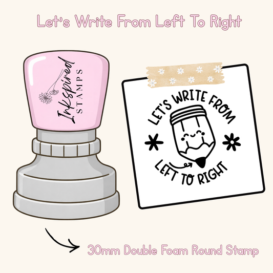 Let’s Write From Left To Right Stamp