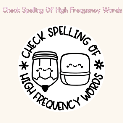 Check Spelling Of High Frequency Words Stamp