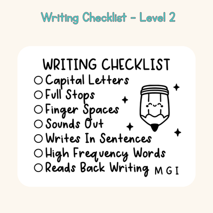 Writing Checklist - Level 2