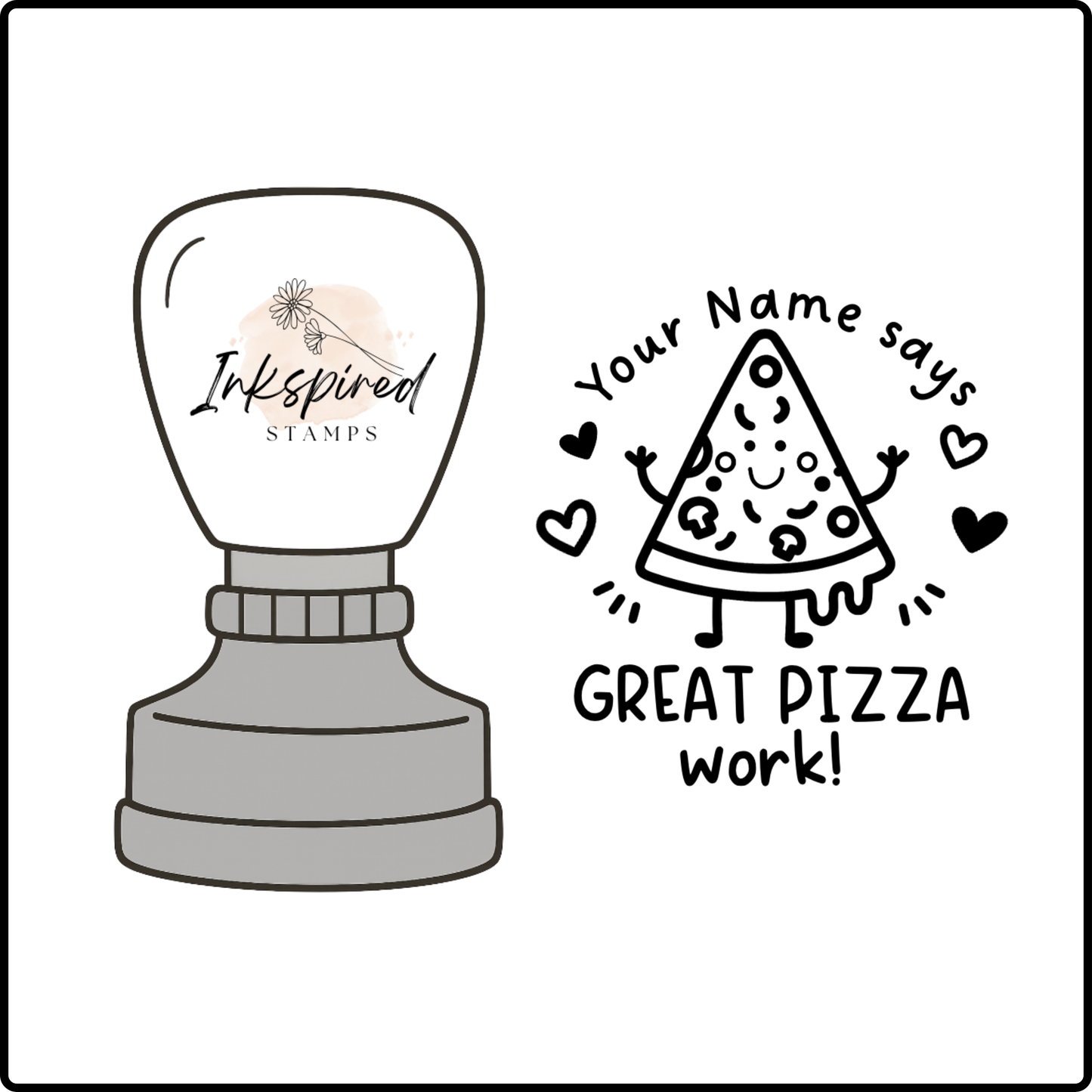 Great Pizza Work Personalised Stamp