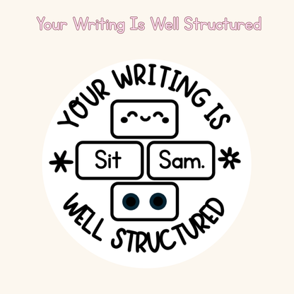 Your Writing Is Well Structured Stamp