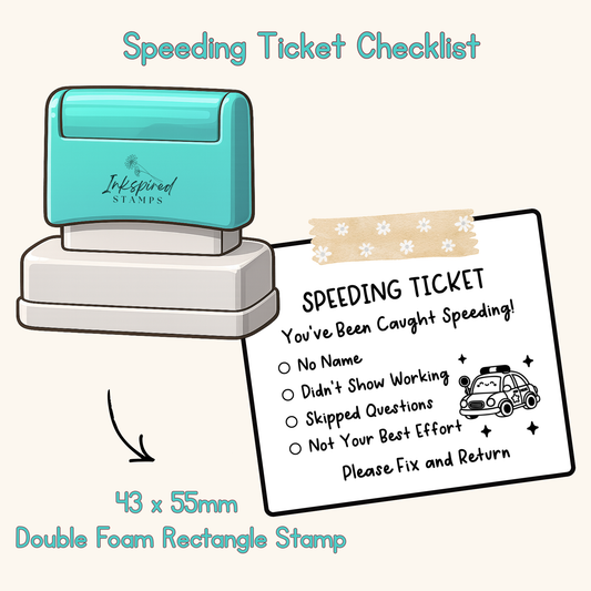 Speeding Ticket Checklist