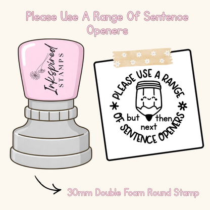 Please Use A Range Of Sentence Openers Stamp