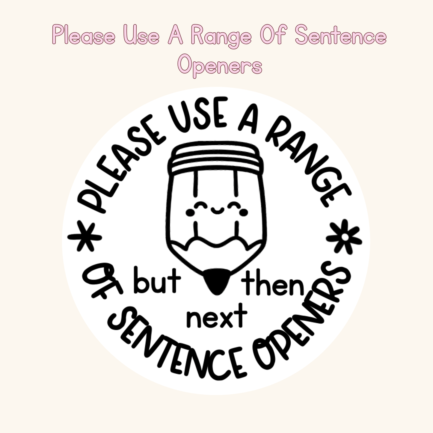 Please Use A Range Of Sentence Openers Stamp