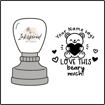 Love This Beary Much Personalised Stamp