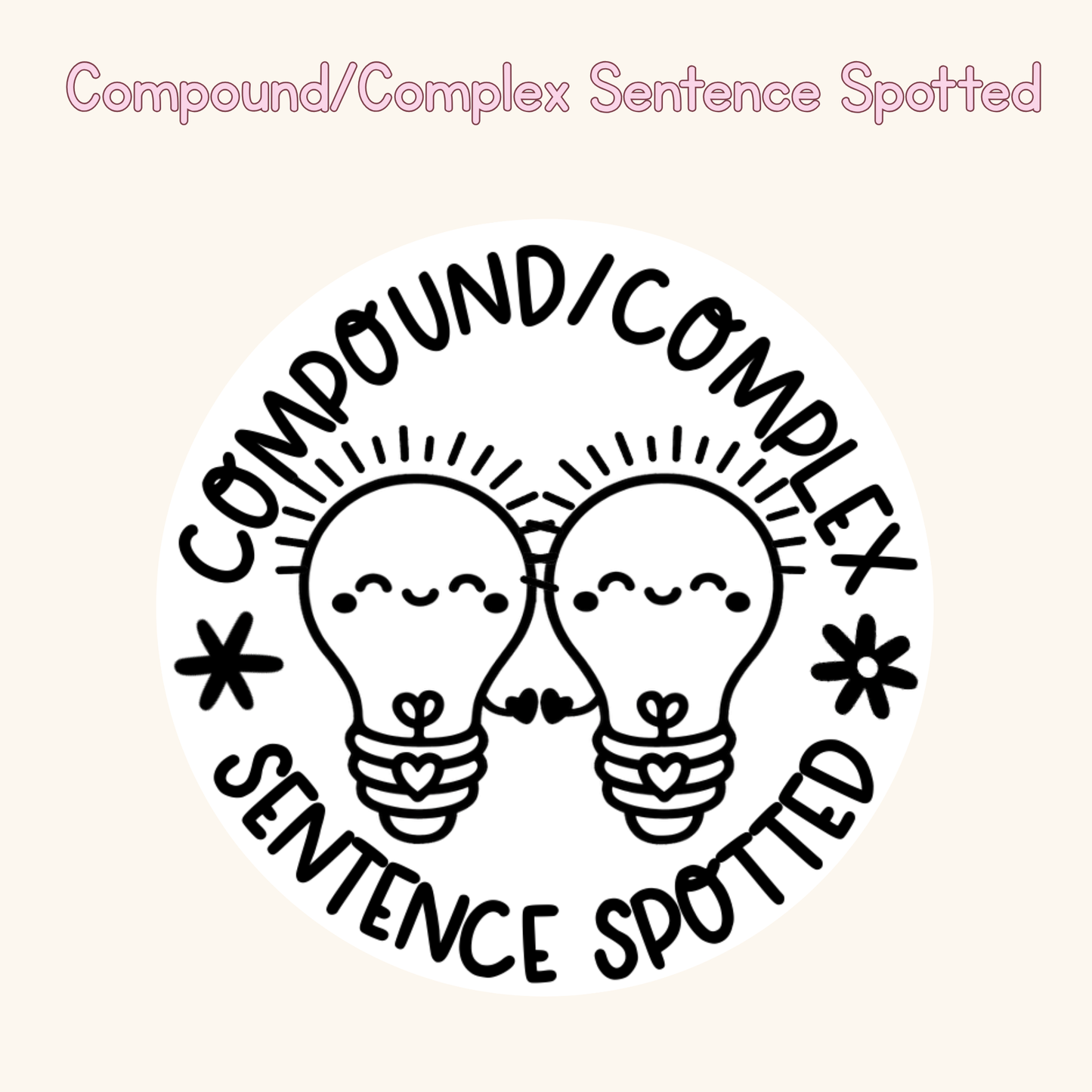 Compound/Complex Sentence Spotted Stamp